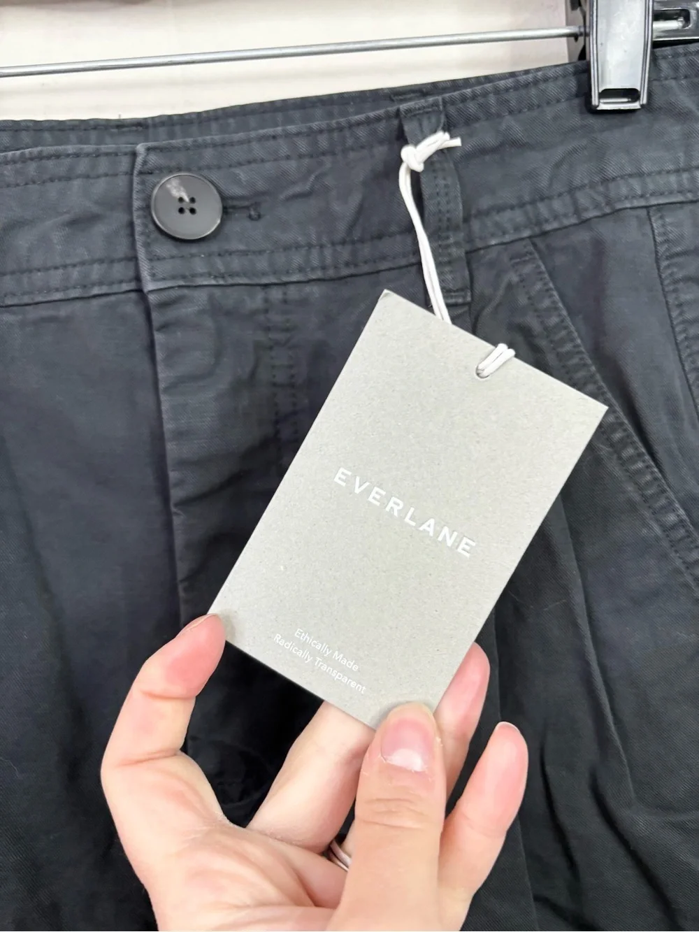 Everlane black tencel twill pleated chino sz 2 new barrel high rise cotton linen